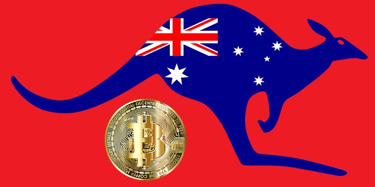 aurtalian flag kangaroo over crypto token