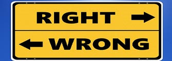 right wrong sign