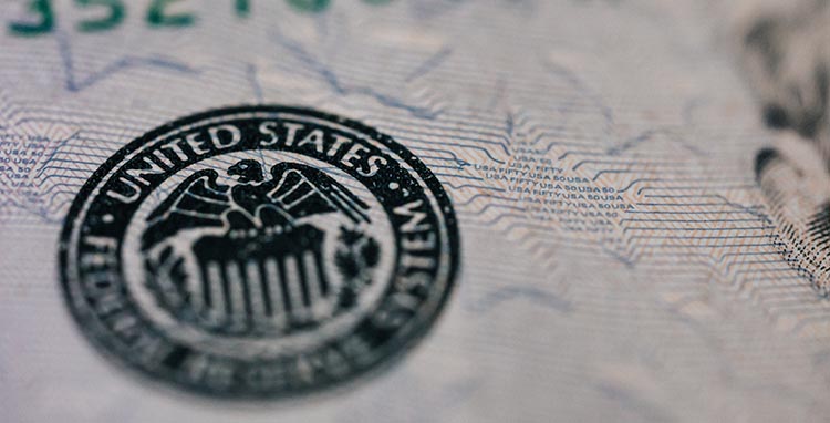 US money symbol closeup